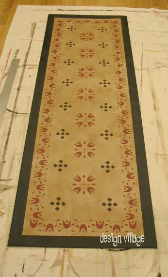 Amish Tulip Floorcloth