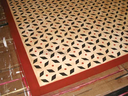Weston Colonial Floorcloth in Pearl Essence