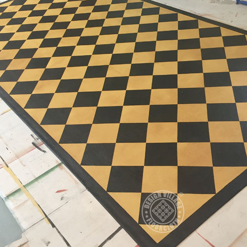 Diamond Pattern Floorcloth