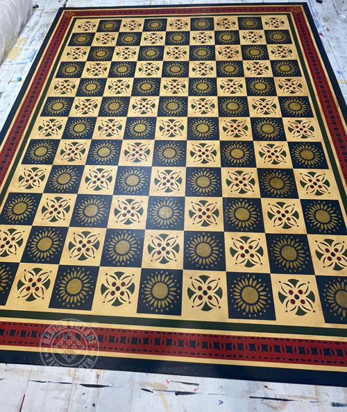 Early American Quilt Floorcloth