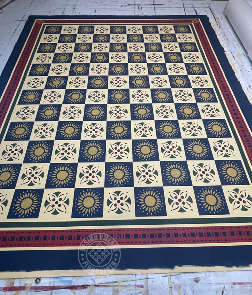 Early American Quilt Floorcloth