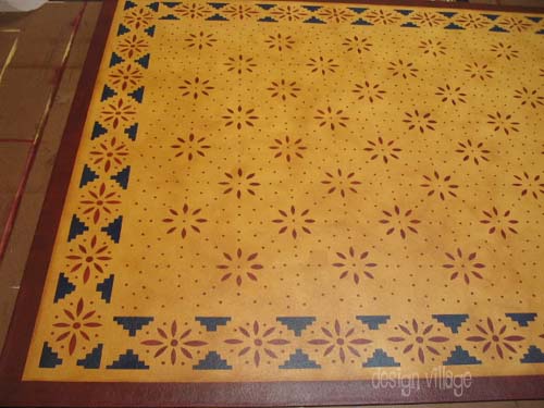Early American Floral Floorcloth