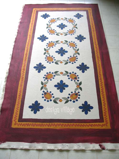 Custom Tiles Floorcloth - work in progreess
