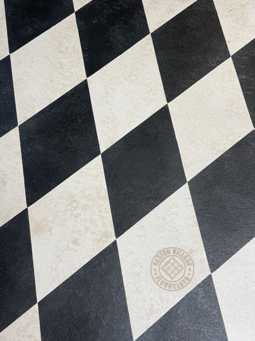Floorcloth after stenciling