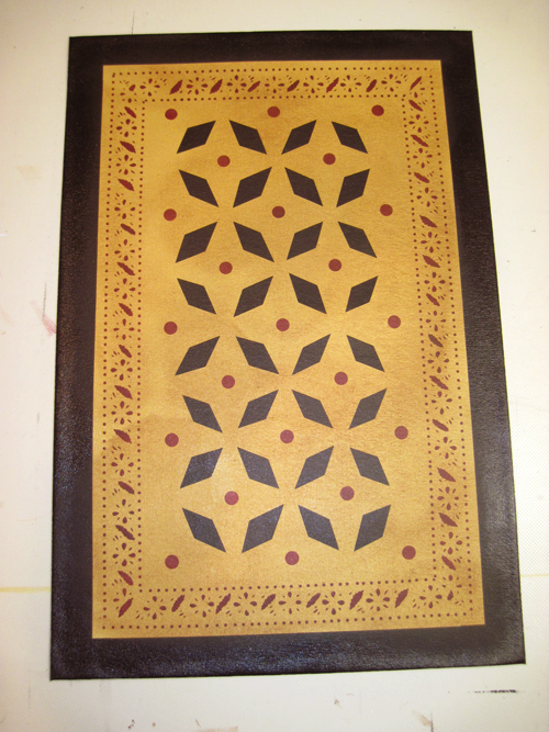 Weston Colonial Floorcloth in Pine Yellow