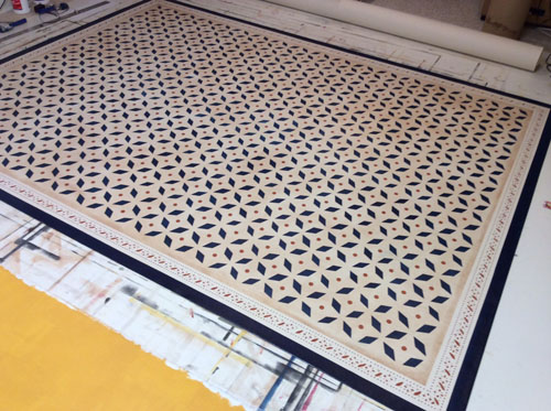 Weston Colonial Floorcloth in Pearl Essence