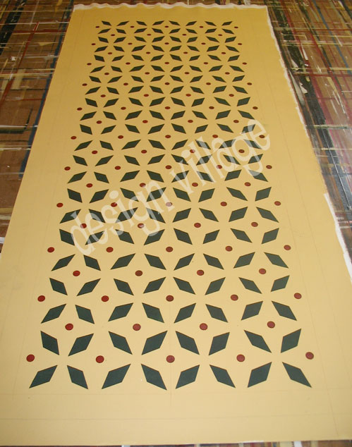 Weston Colonial Floorcloth in Pine Yellow 30x72