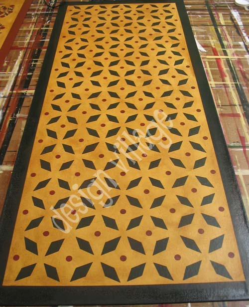 Weston Colonial Floorcloth in Pine Yellow 30x72