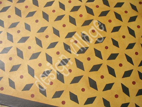 Weston Colonial Floorcloth in Pine Yellow 6x8