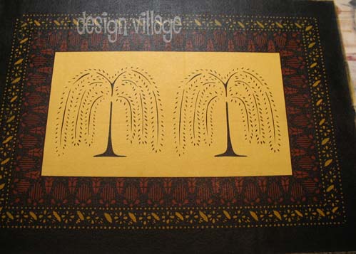 Primitive Willow Floorcloth 2x3