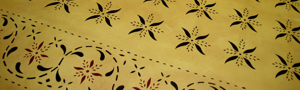 May House Floorcloth in Pine Yellow