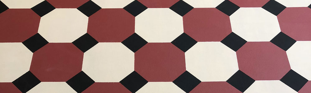 Octagon Design Floorcloth