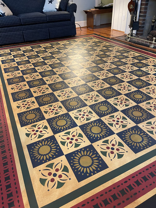 Early American Quilt Floorcloth