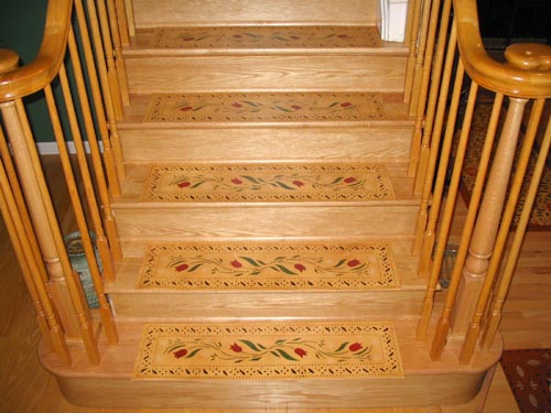 Floorcloth on Stairs