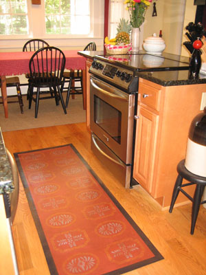 Floorcloth in Kitchen