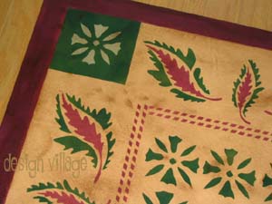 Grant House Oak Leaf Floorcloth