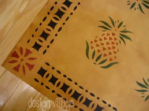 Early American Pineapple Floor cloth #2
