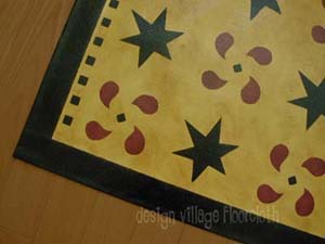 Pinwheels and stars Floorcloth
