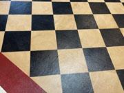 diamond pattern floorcloth
