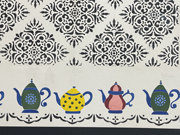 tea kettles floorcloth