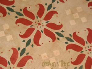 Dutch Tulip Design Floorcloth