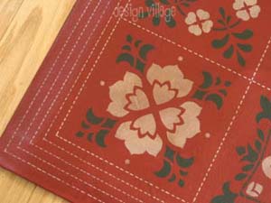 Baltimore Sampler Quilt Floorcloth :: Red 