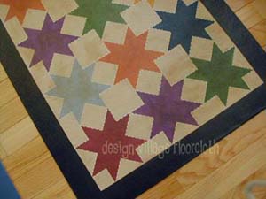 Star Quilt Floor Cloth