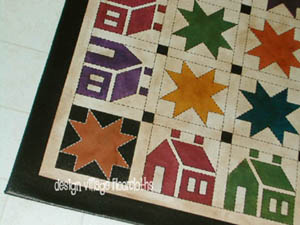 Stars n House Quilt Floorcloth