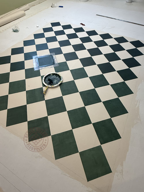 Sherwood with diamonds Floorcloth