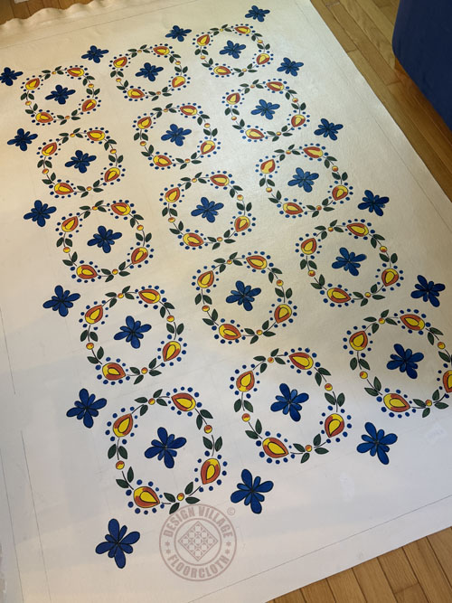 Talavera Tiles Floorcloth