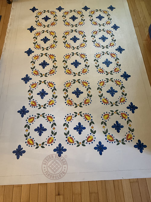 Talavera Tiles Floorcloth